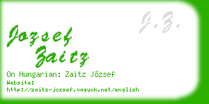 jozsef zaitz business card